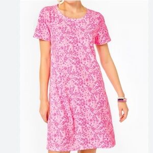 Lilly Pulitzer NWT Cody Short Sleeve 100% Cotton Heart T-Shirt Dress Size XL